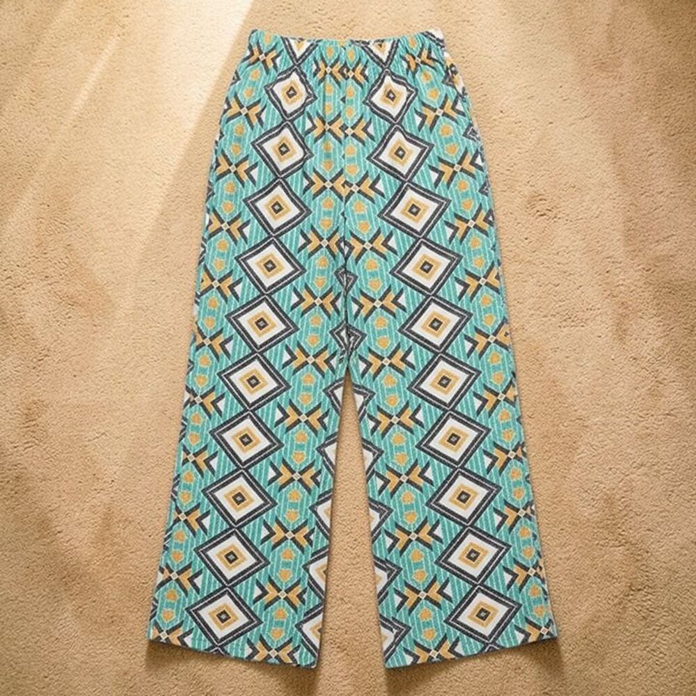 GEO PRINTED PALAZZO PANTS-NWT